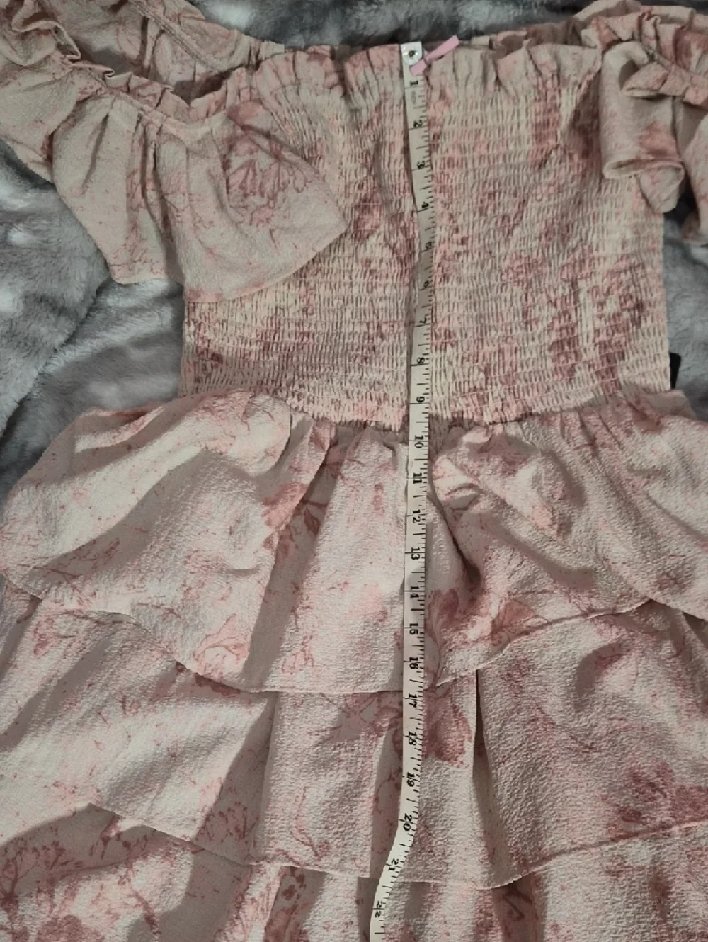 Express Pink Floral Off-Shoulder Ruffled Dress - Picture 5 of 5